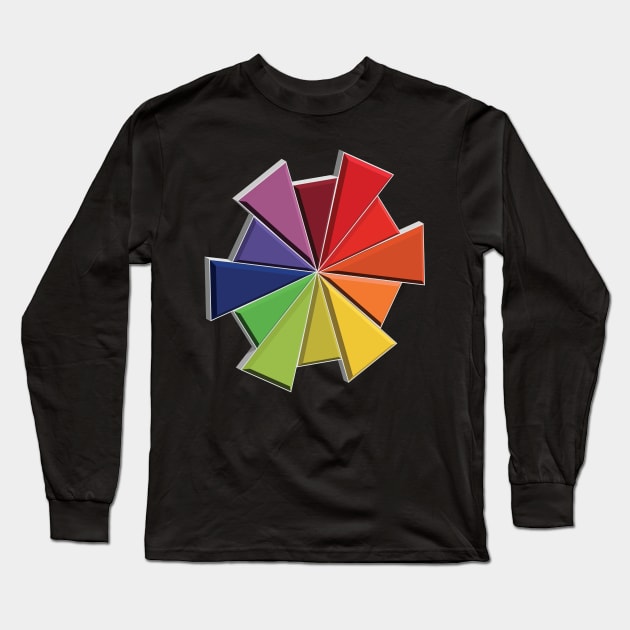 Color wheel Long Sleeve T-Shirt by oscargml